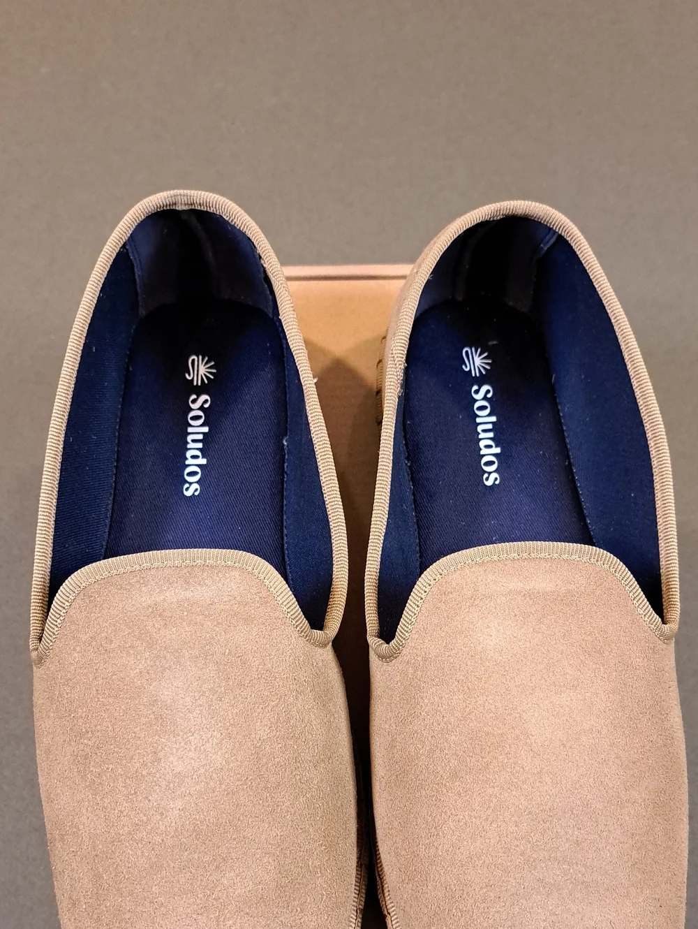 Soludos Mens All Weather Flats_The Smoking - Color: Camel Brown - Size: 10